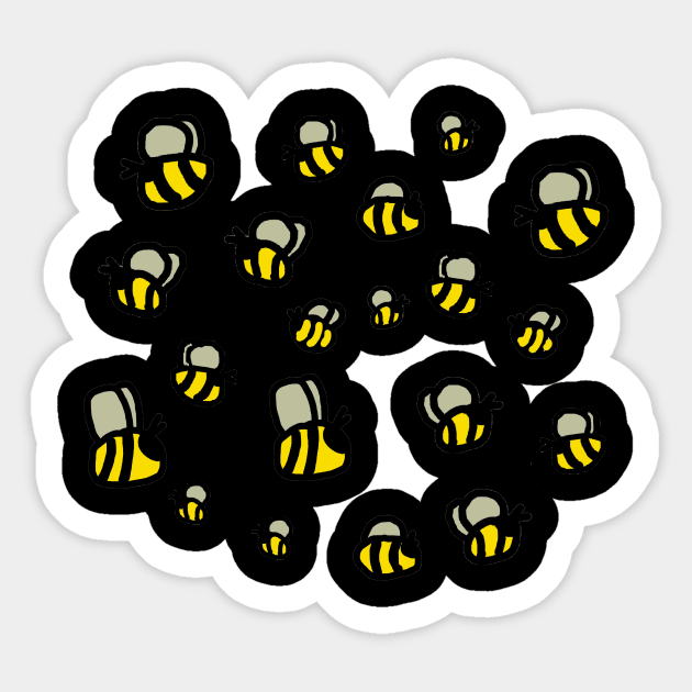 Swarm of Bees Sticker by Mark Ewbie
